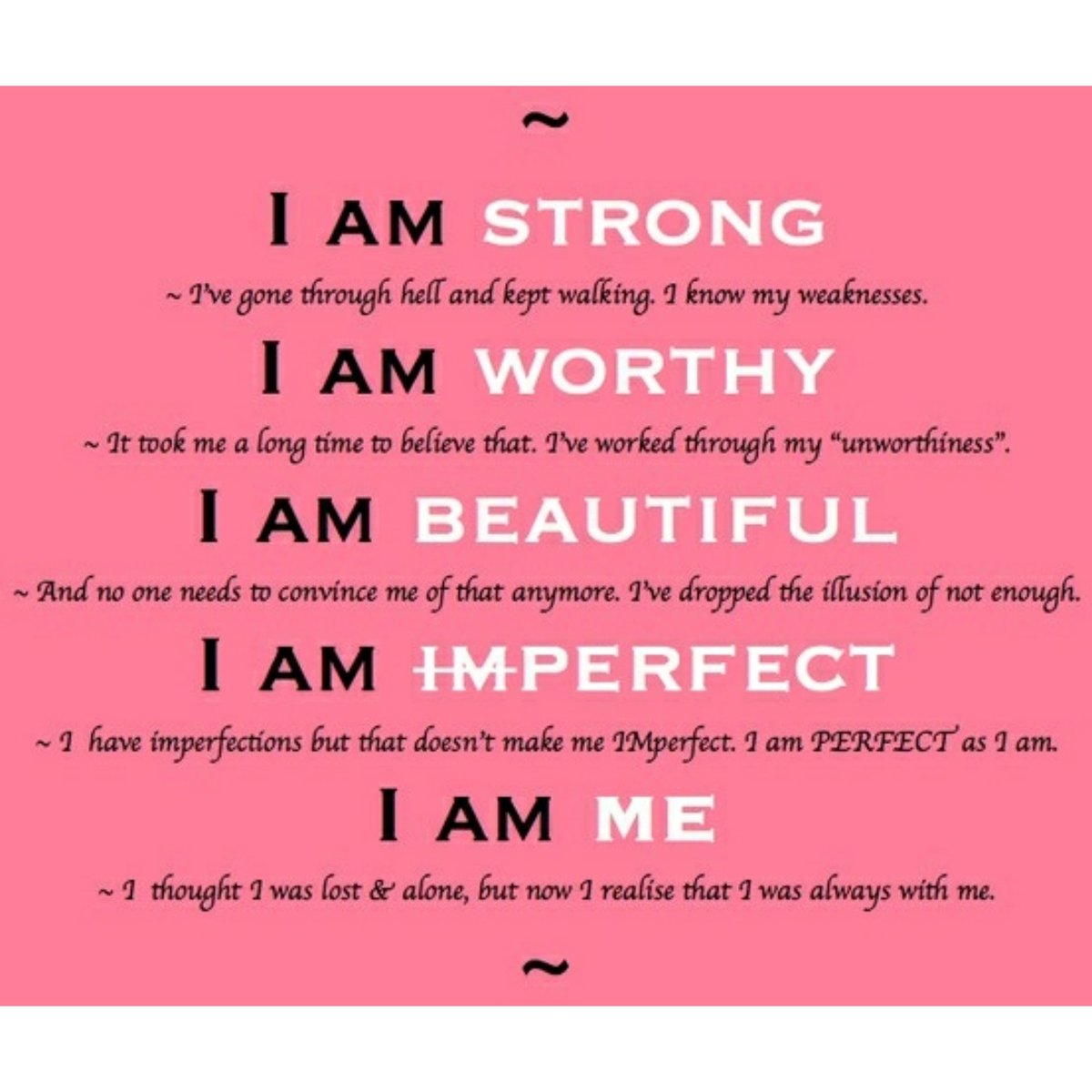 EmpoweredbyPink's tweet photo. Sometimes we all need positive affirmations to start the day off right. Happy Friday! #fridayfeeling #goodmorning https://t.co/ikNde5D38U