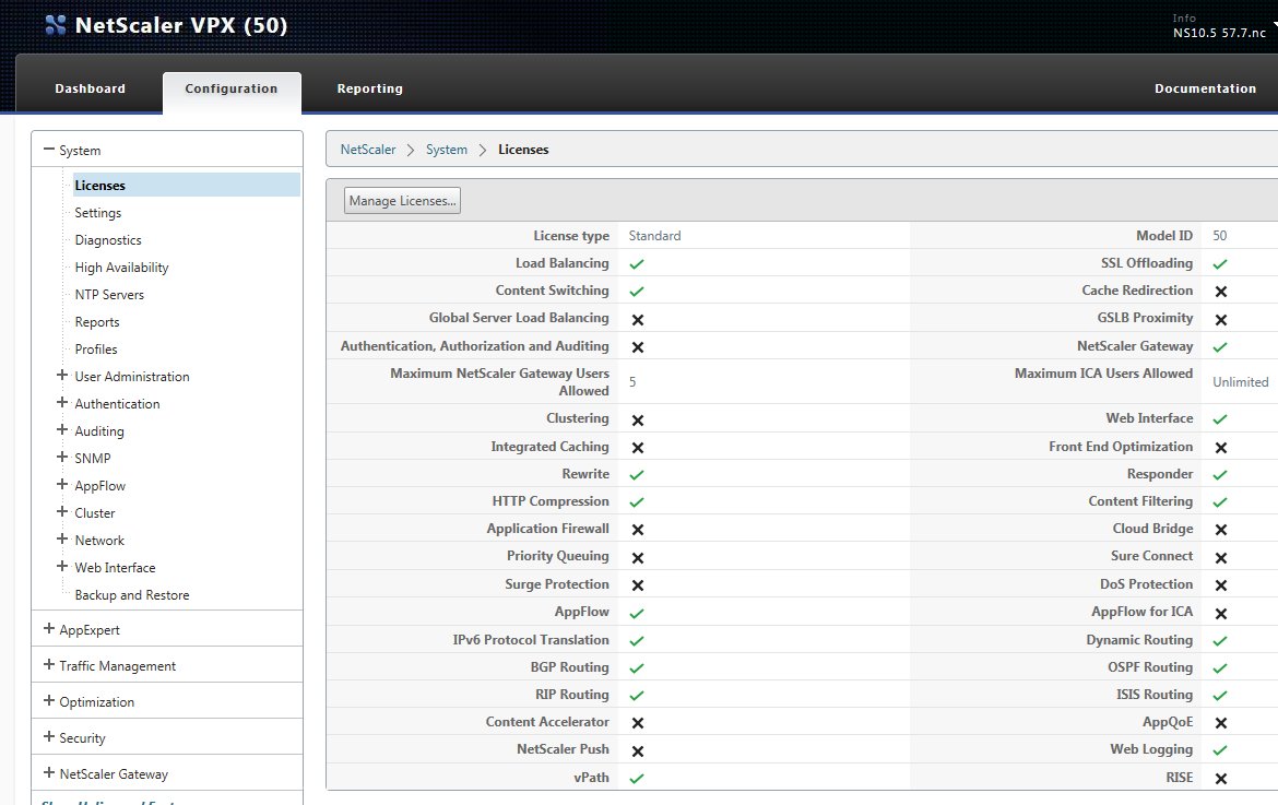 Claudio Rodrigues On Twitter Not The Case Take A Look At This Screenshot I Just Took From A Netscaler Vpx With Both Vpx Express And Netscaler Gateway Licenses Loaded Https T Co Cmp4zhl6qf