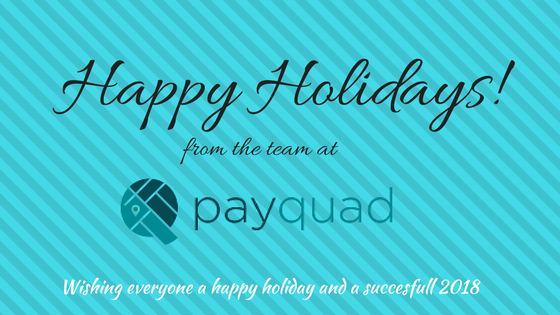 PayquadInc's tweet photo. Best wishes from the entire Payquad Team! 
Closing out an incredible 2017 and wishing health and success to all in 2018! https://t.co/ktpTPmgnte