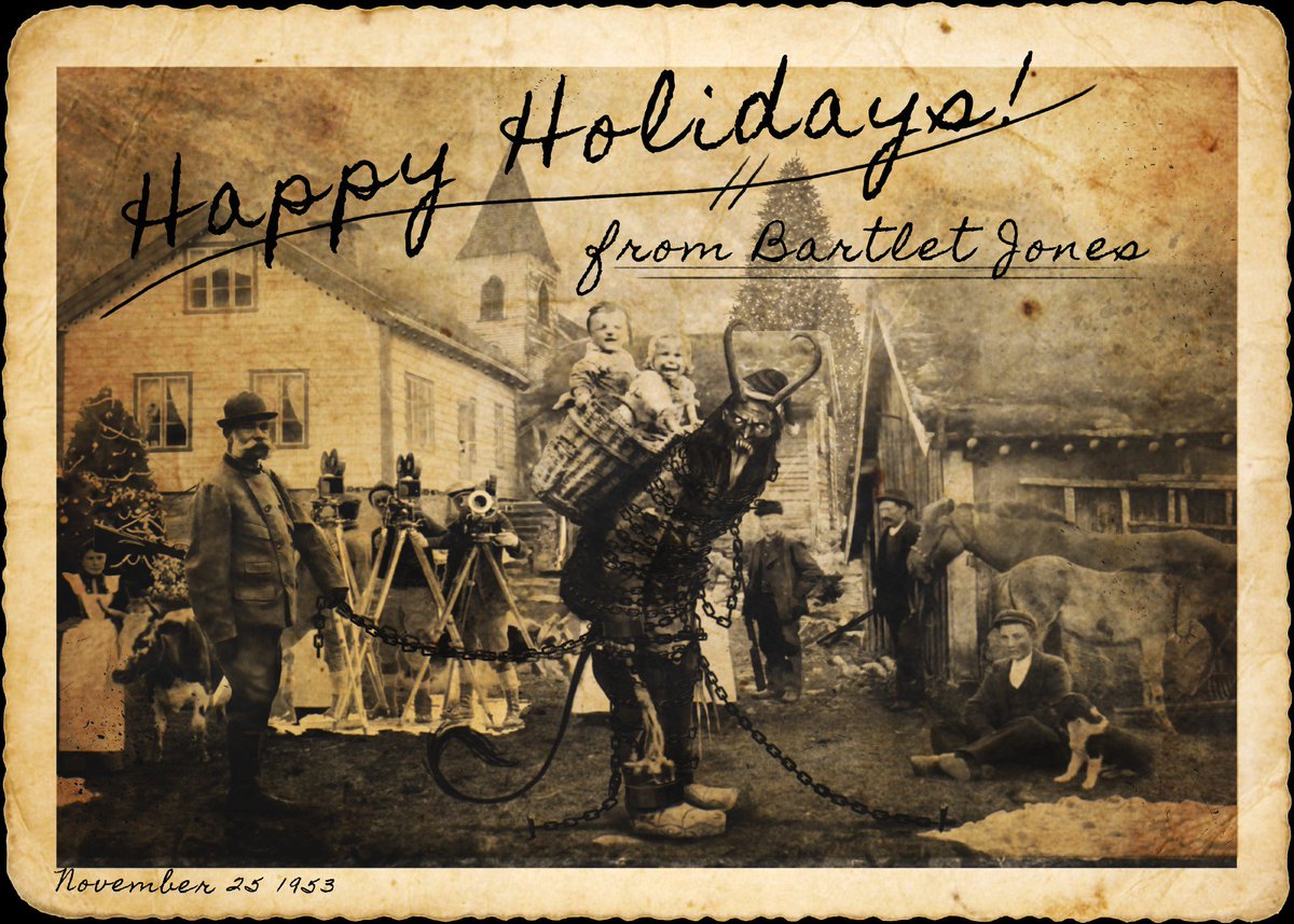 davidscottjaffe's tweet photo. Happy Holidays from all of us at Bartlet Jones! Thank you so much for the support this year! Be safe and have fun, y'all! :) https://t.co/jSPzF3X366