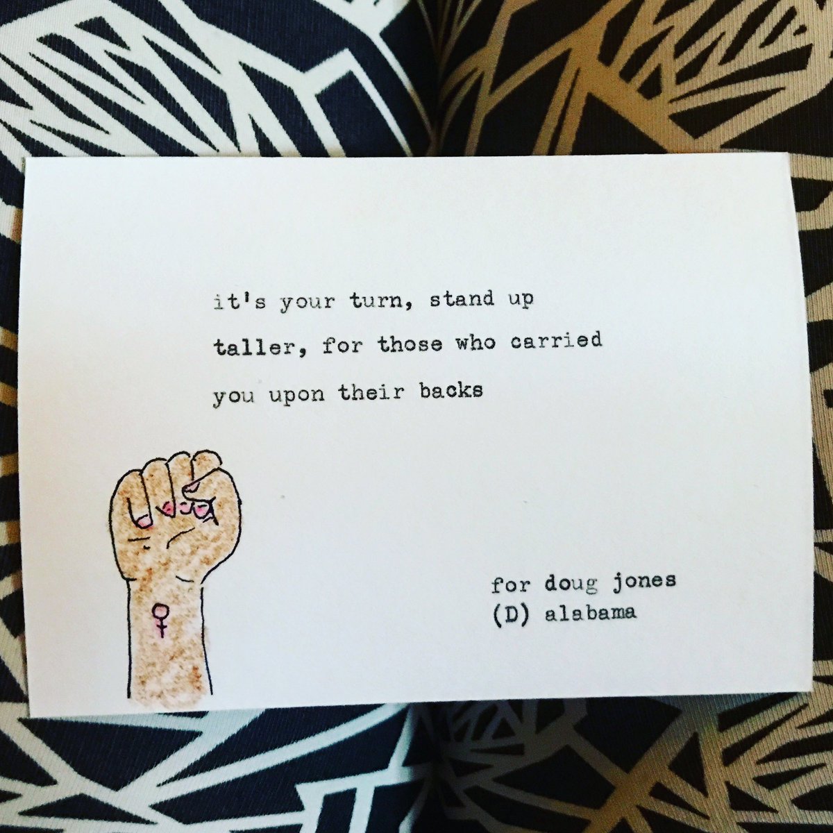 LisaAnnMarkuson's tweet photo. #PoemsForSenators BONUS!
Doug Jones
@GDouglasJones
Now up for auction.
https://t.co/Zr1pljXLjU https://t.co/MjEBmX3ctT