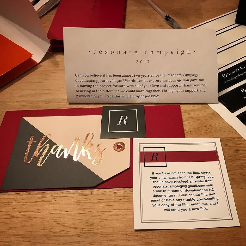 ResonateCmpgn's tweet photo. Workin on Resonate appreciation letters! We are soooo thankful to everyone who has come aboard this movement! This is a beautiful time to reflect on all God has done in the last two years since our documentary journey, and to look forward on a new year t… https://t.co/VNjQhV5MRC https://t.co/c0NGpTKKJC