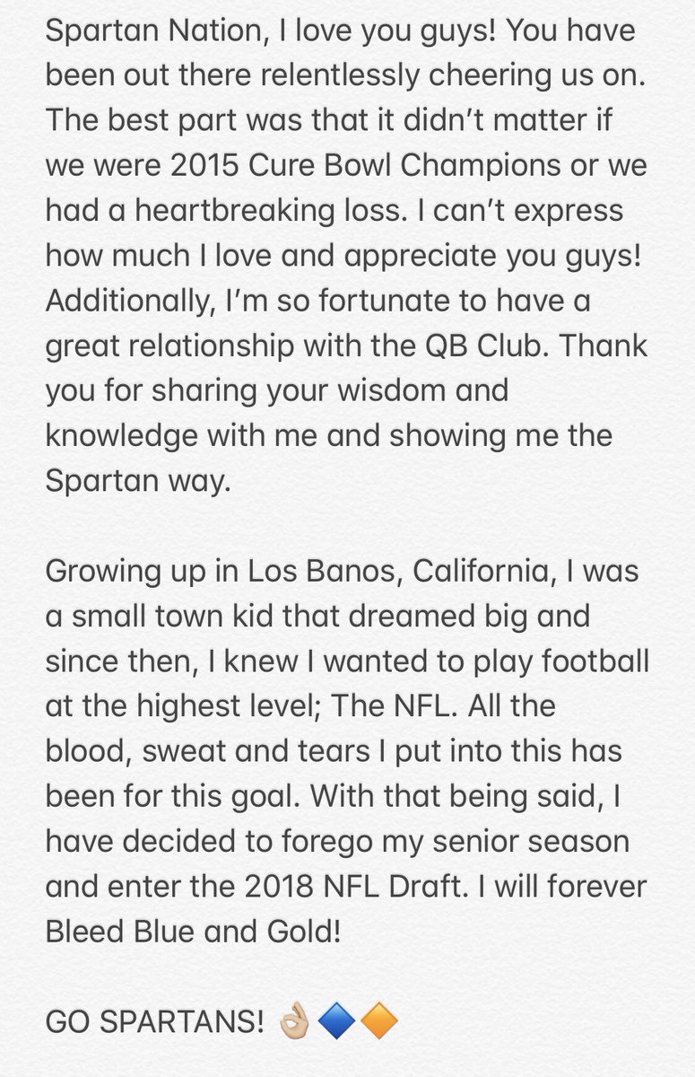 frankginda05's tweet photo. Forever will love and be apart of SPARTAN NATION!!! 🔷🔶 https://t.co/Cn49v1KKR7