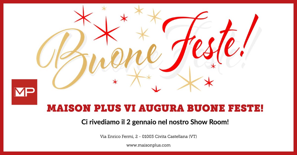 maisonplus_mp's tweet photo. 🎅 Un augurio speciale di Buon Natale e Felice Anno Nuovo da Maison Plus! 🎁
Ci rivediamo nel #2018!🍾 https://t.co/CfzPuP3V05