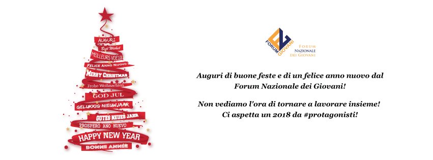 Buone feste dal Forum Nazionale dei Giovani!