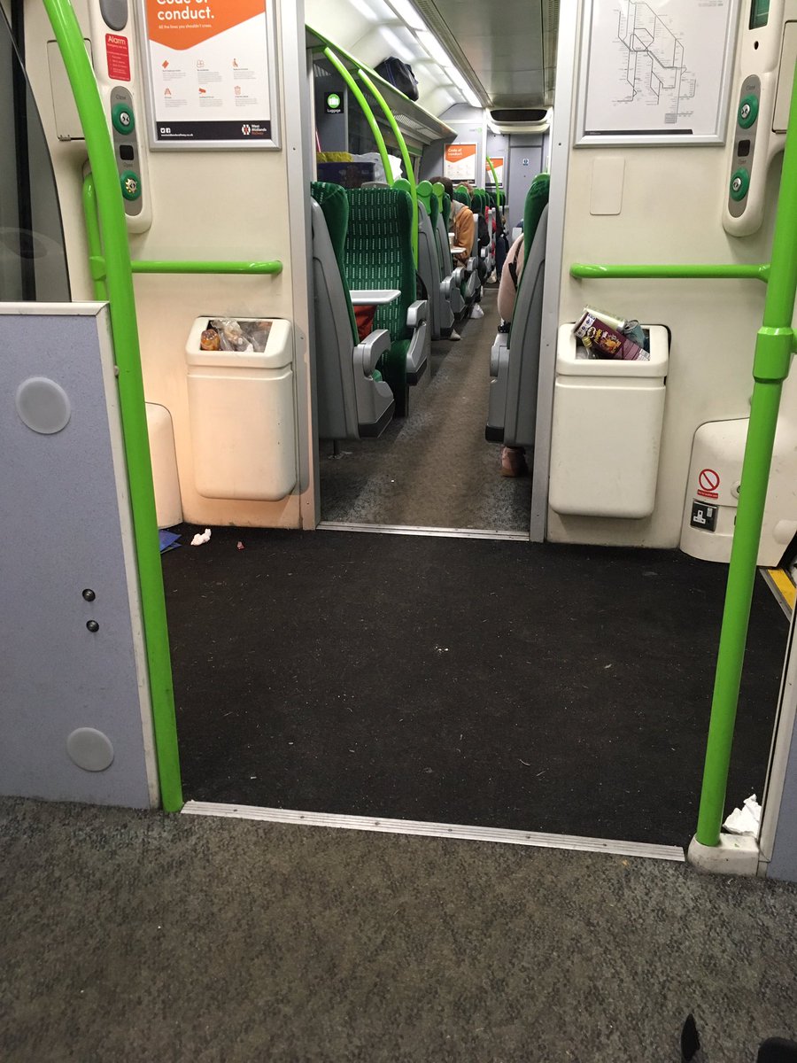 clarke_cable's tweet photo. @Londonmidlands train must've been transporting cattle earlier. Disgraceful filth. https://t.co/xJRMIBCOMO