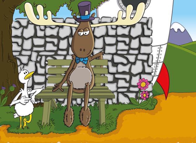 MooseAndGoose_'s tweet photo. This time the trusty duo are just about to locate the rocket...
#tigerlegsbooks #moosegoestothemoon #MooseandGoose #moon #childrensbooks #literature 
 Children’s book hopefully coming real soon. 
Follow our story. https://t.co/pKCj4sdWB8