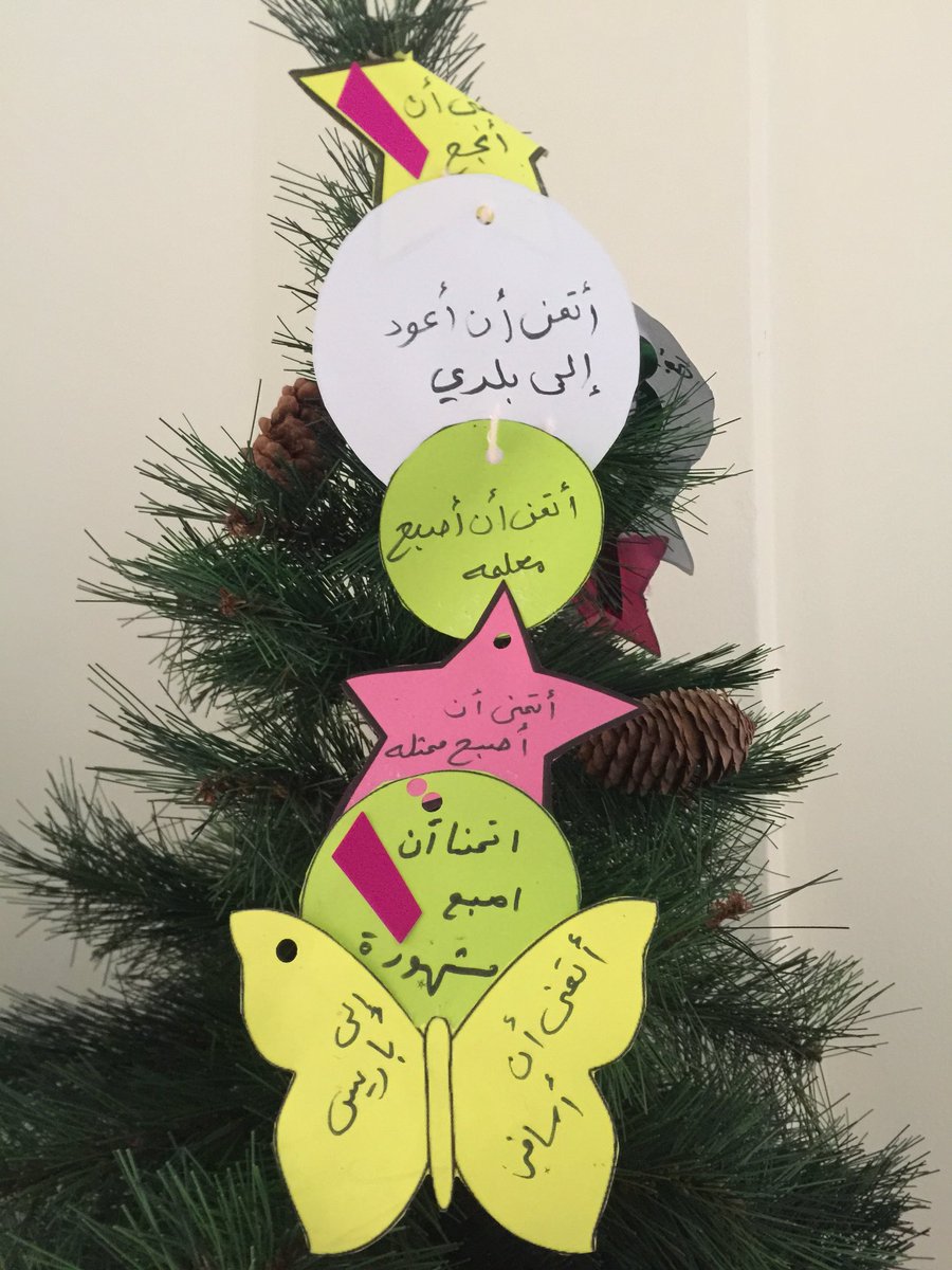 MSSCF_NGO's tweet photo. Children at #MadaCommunityCenter decorated their #Christmas tree and wrote down their #wishes 

#peace #Syria 💜 https://t.co/ffuUuVuwkO