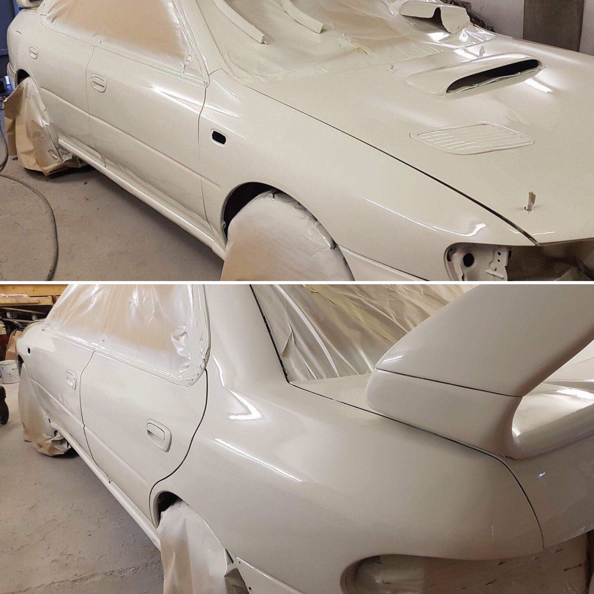 ExpSubaruRally's tweet photo. I’mmmm dreaming of a whiteee Christmas ❄️🎄 where all the cars can have a rest 😉

After a year of hard work, creating smiles &amp; lots spins, our cars are in for some love, new coat of paint &amp; our new look branded across them. Cannot wait to see what 2018 will bring 🎁🚗 https://t.co/WVClRbevlF
