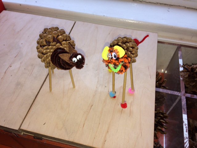 These festive little pine cone creatures wandered into the workshop today.

They make great Xmas decorations, they smell like pine cone, and they know all the words to 'Proper Crimbo' by that Bo Selecta guy, what more could you want?