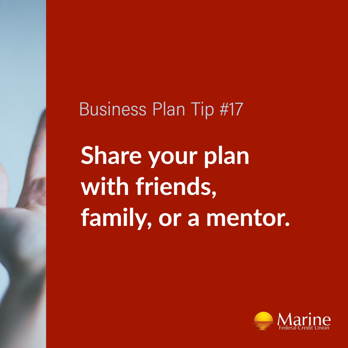 MarineFCU's tweet photo. Get them to ask questions and share their thoughts.
#BusinessPlan #smallbusiness #WriteYourPlan https://t.co/8f6tGQYkmB