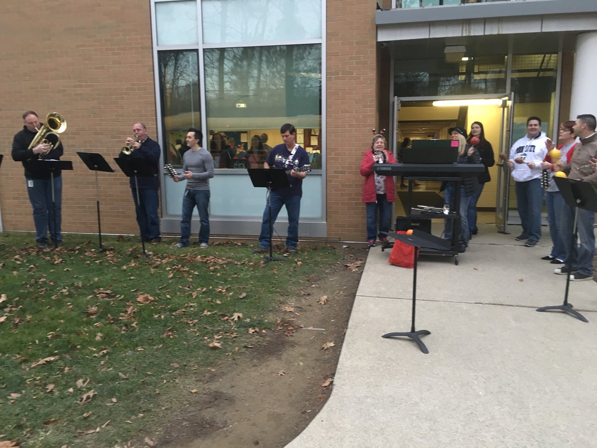 YIMS staff welcoming students this morning. #youghpride #MerryChristmas #HappyHolidays