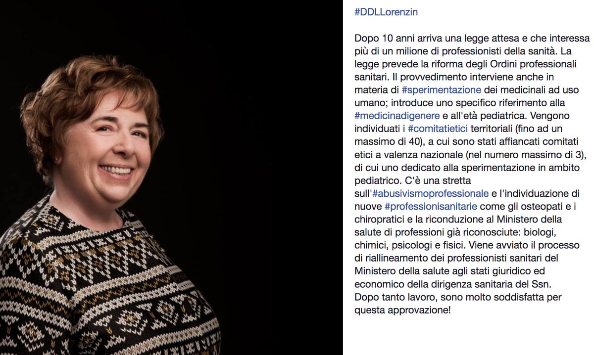 EmiliaDeBiasi's tweet photo. #DDLLorenzin  Dopo 10 anni arriva una legge attesa e che interessa più di un milione di professionisti della #sanità https://t.co/N16lvngL1N