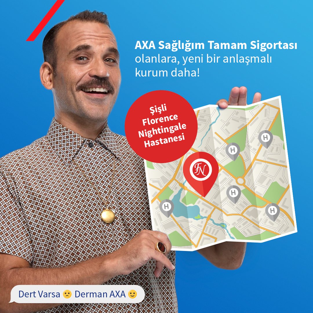 AXA Sağlığım Tamam Sigortası sahipleri artık Şişli Florence Nightingale Hastanesinde ayrıcalıklılar! 😉 Geniş anlaşmalı kurum ağımızı sizin için genişletmeye devam ediyoruz.😌 Detaylı bilgi için; 👉 bit.ly/AXA-Sagligim-T…
#DertVarsaDermanAXA