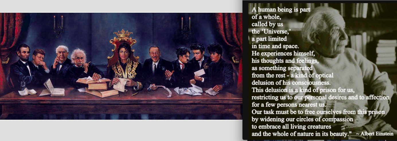 MJJJusticeProject Inc- #MJ Fan Acct on X: "Albert Einstein was included in  the famous #MichaelJackson reconstruction of the Last Supper- Michael  admired Einstein's #Philosophy & #Genius - We see why -  https://t.co/YtKqMvLiQm" /