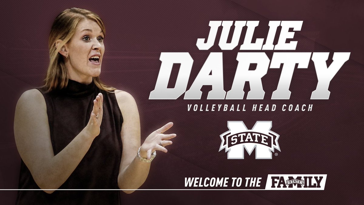 HailStateVB's tweet photo. BREAKING | @julesdarty Named Mississippi State's 12th Head Volleyball Coach

📰: https://t.co/RFRGt0pRz5

#HailState https://t.co/0wv7wq7L0R