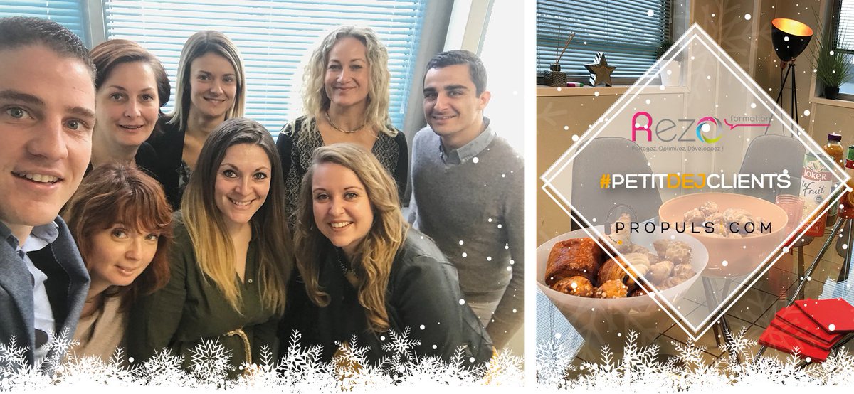 PropulsCom's tweet photo. [PETIT DEJ CLIENTS] Ce matin c'était petit-déjeuner avec nos clientes @REZOFormation ! Préparation (gourmande) de notre partenariat 2018. #Dej #Petitdéjeuner #PropulsCom #Agencylife #Grenoble #Team #Communication #Telemarketing #CommunityManagement #Brief #Digital #Focus #Work https://t.co/t6N7Nm22W7