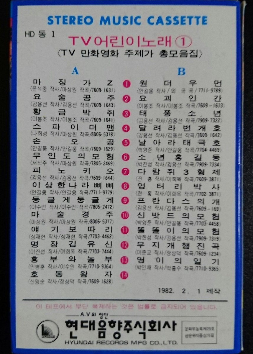 想四郎 長崎奉行所 בטוויטר 平成8年 韓国に旅行した際 アニメソングのミュージックテープを5本買った 日本のアニメキャラがパッケージに載っており 日本のアニメソングの韓国語バージョンが収録されているかも と期待したら やはりそうだった アニメには