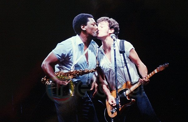 Thread of Bruce and Clarence kissing (they did it at every show). Mute as needed.