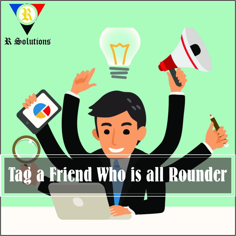 rsolutionspl1's tweet photo. All-Rounder is a person who has many different types of skills and abilities.
Tag yourAll-Rounder Friends
#allrounder #rsolutions #skills #abilities #tag #friend https://t.co/C5CK2n8mNw