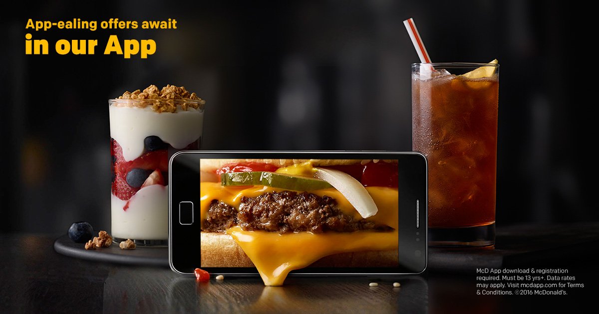 Use the McDonald's App to score weekly deals on the food you love! (at part. McDs)