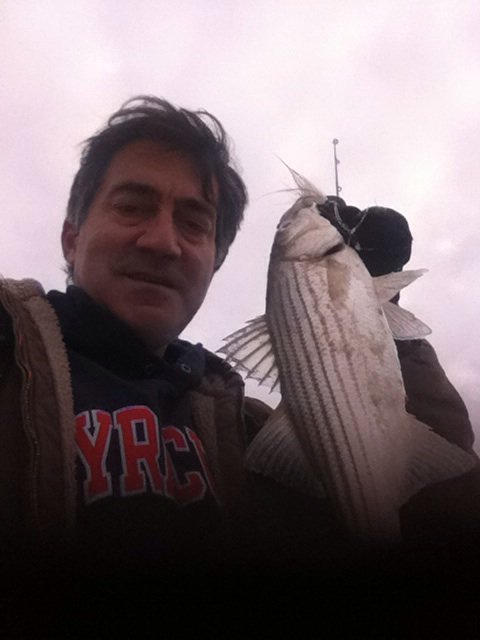 Small Striped Bass still in the #surf on #LBI beaches using small artificials. Bucktails, Swim Shads, etc. #fishing
