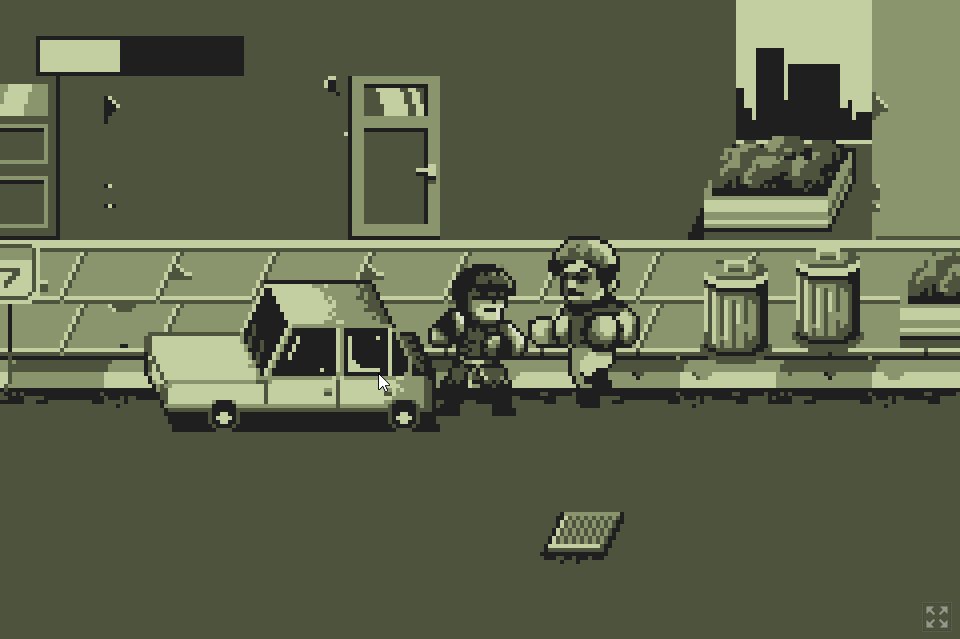 phaser_'s tweet photo. Kick Punch: A gloriously 8-bit Gameboy styled beat-em-up. Can you save your wife and dog from the thugs on the street? https://t.co/ksqwchZzKD https://t.co/GpTUY6kqRN