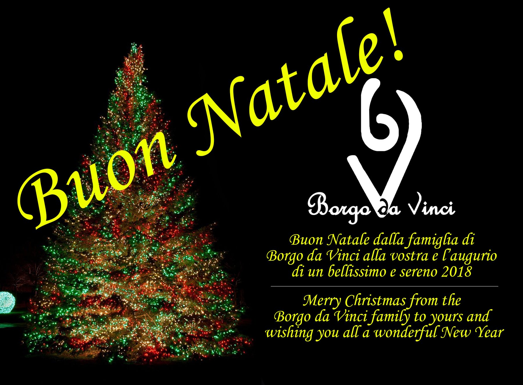 Buon Natale Alla Famiglia.Borgo Da Vinci On Twitter Merry Christmas From The Borgo Da Vinci Family To Yours And Wishing You All A Wonderful New Year Buon Natale Dalla Famiglia Di Borgo Da Vinci Alla