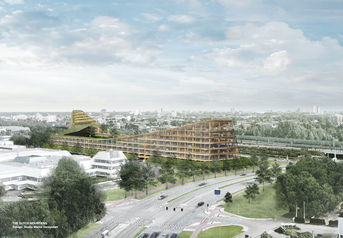 De plannen voor het mega-project Dutch Mountains gaan een nieuwe fase in: Veldhoven krijgt, als alles volgens plan verloopt, het grootste houten gebouw ter wereld  e52.nl/dutch-mountain…