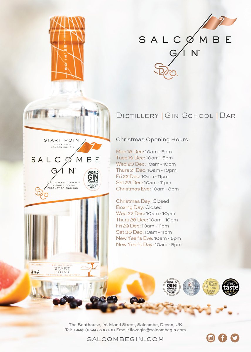 Christmas at The Distillery
#Christmas #salcombe #gin #festive #openinghours