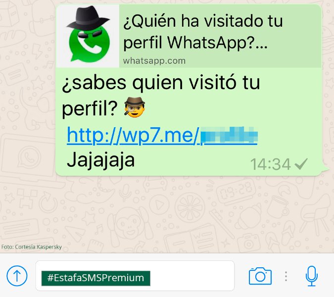 PoliciaBquilla's tweet photo. ¿Quién visitó tu perfil de WhatsApp? ¡Falso! "Se trata de suscripción no autorizada #SMSPremium" ¡Cuidado! #Estafa #NavidadPolicía #MTI https://t.co/oJO8TotgOm