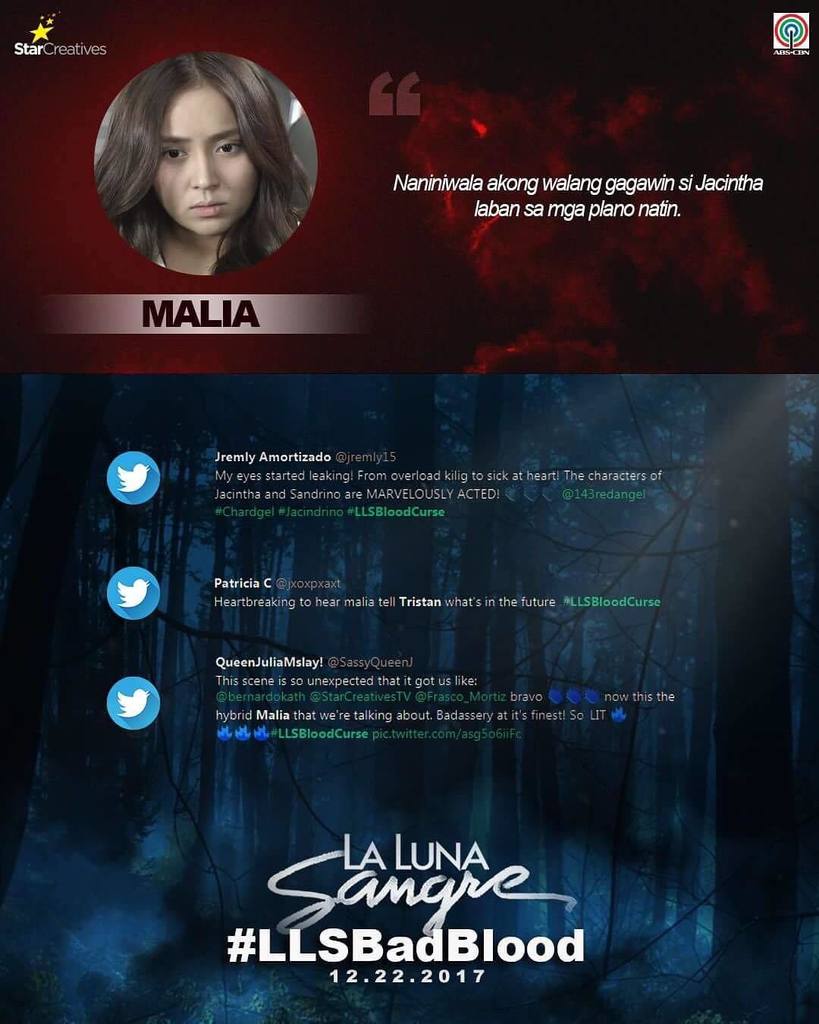 StarCreativesTV's tweet photo. Tama ba si Malia? #LLSBadBlood #LaLunaSangre https://t.co/ql81IanWeJ