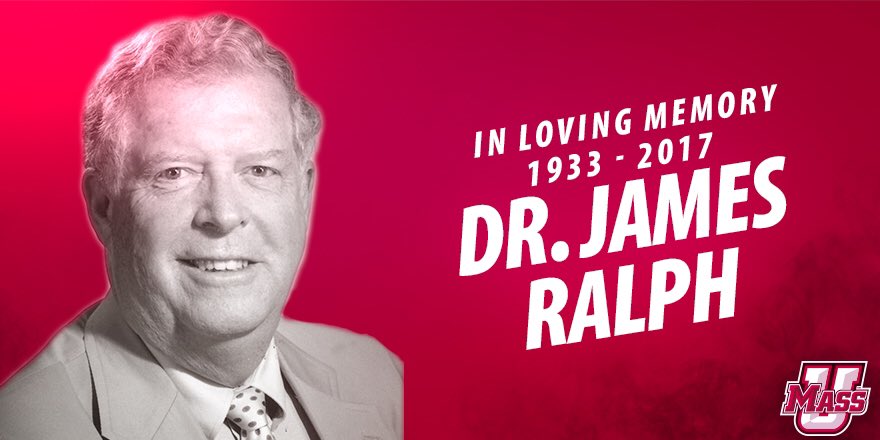 UMassAthletics's tweet photo. It was with great sadness that we learned of Dr. Ralph's passing. One of the true icons here at UMass who impacted so many during his entire lifetime! https://t.co/c8OTRPYl8n