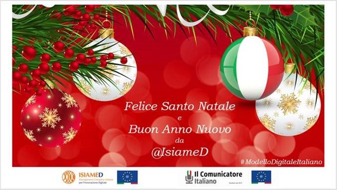 IsiamedD's tweet photo. [#ModelloDigitaleItaliano] Auguri di Buon Natale e Felice Anno Nuovo da @IsiamedD https://t.co/iPTqeAbYrU