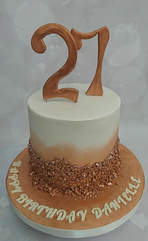 A Cake For You on X: "happy 27th birthday Danielle, #rosegold #cakeconfetti #27th #birthday #cake https://t.co/RbCxN4wzhH" / X