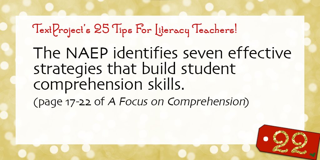 freddyreads's tweet photo. Take a look at 7 effective ways to build comprehension skills. #TextProject25Tips #nteach #education https://t.co/i7mGQohxj4 https://t.co/frrYaWV2pL