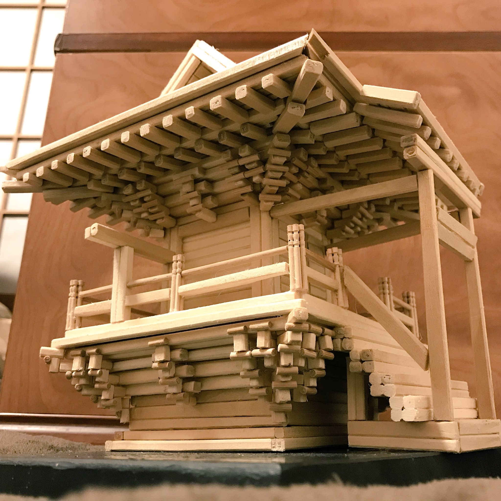 Twitter 上的 えんじ 和と自転車 割り箸で神社作ったの見てほしい 神社 神社仏閣 割り箸アート T Co Cl3gyiaagk Twitter