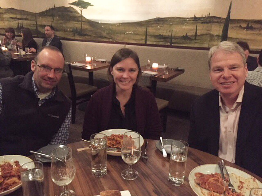 CompFinanceCMU's tweet image. Our #MSCFAlumni are all over - even in our very own backyard! #MSCF Executive Director, Rick Bryant, enjoyed dinner with Amanda Ott Rhoads, #MSCF10 and John Titus, #MSCF07 in #Pittsburgh.