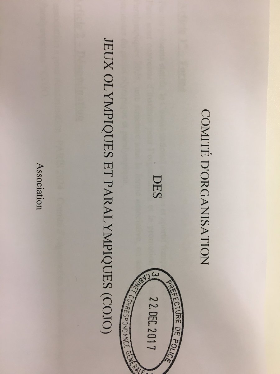 Here we are! Bye bye the Bid committee, here we are the #paris2024 Organising Committee by-laws