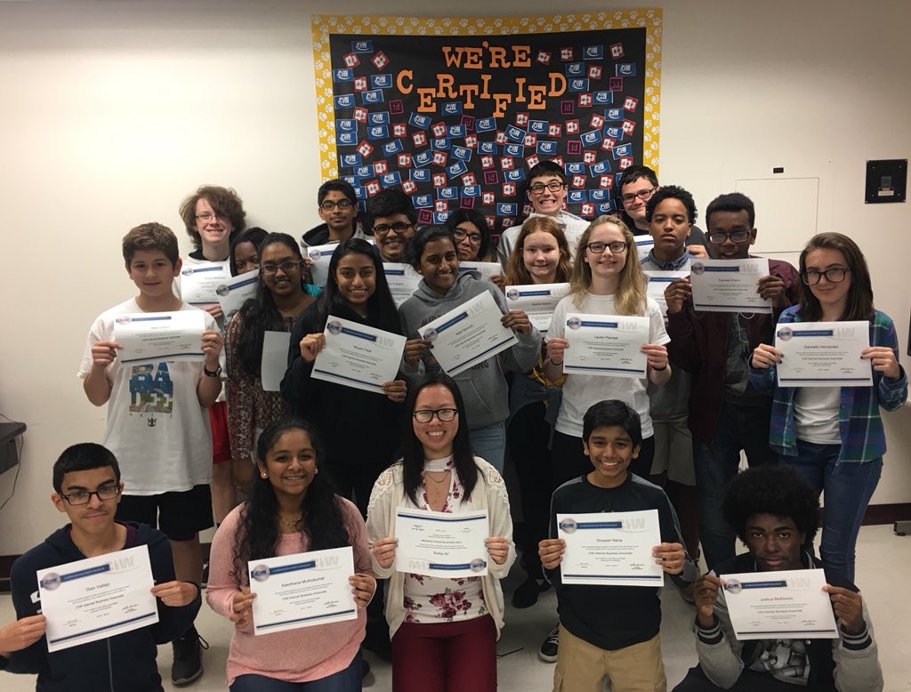 MHSGame_Design's tweet photo. 100% of our Day 1 Computer Fundamentals students earned their CIW IBA Certification!!!#certsupHCPS @MooreKimD @MiddletonSTEM @HCPSCTAE https://t.co/h3F1jiQbVV