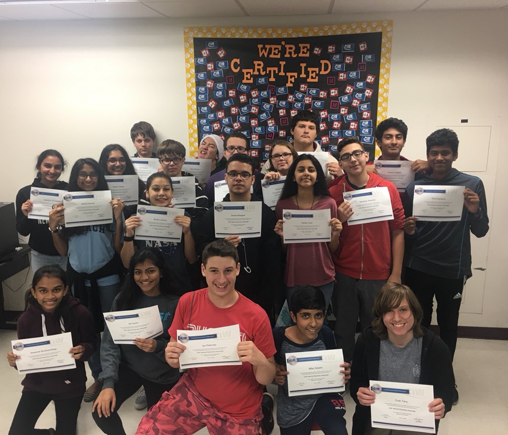 MHSGame_Design's tweet photo. 100% of our Day 1 Computer Fundamentals students earned their CIW IBA Certification!!!#certsupHCPS @MooreKimD @MiddletonSTEM @HCPSCTAE https://t.co/h3F1jiQbVV