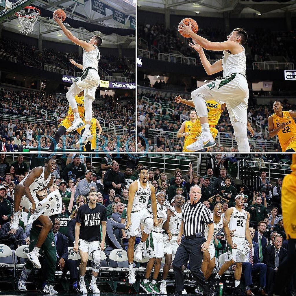 delrioimages's tweet image. #MichiganState bench celebrates #MSU Conner George made basket during the game against Long Beach St. #delrioimages ift.tt/2BD85Gv