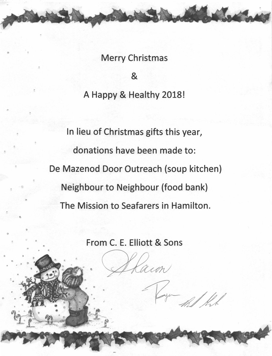 CEElliottSons's tweet photo. Happy Holidays &amp; Merry Christmas, thank you everyone for all your support this year! #HamOnt #Butcher #Greatful #Thankful #yourock https://t.co/4TM7NawXzP