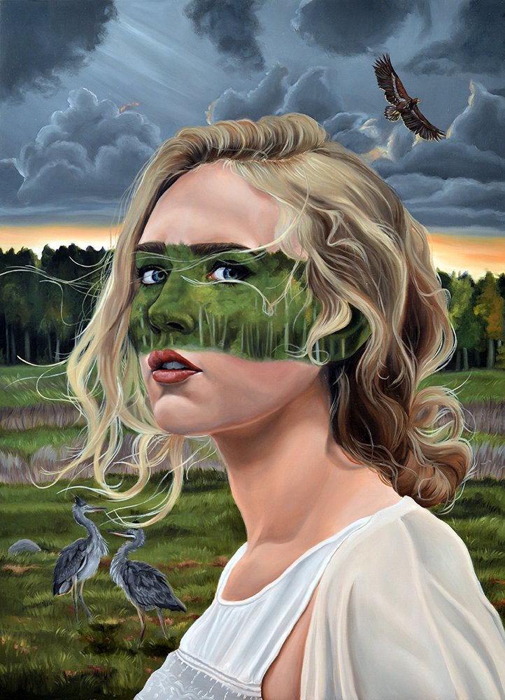 "Citizen of Glass" - my #portrait is complete! #magicalrealism