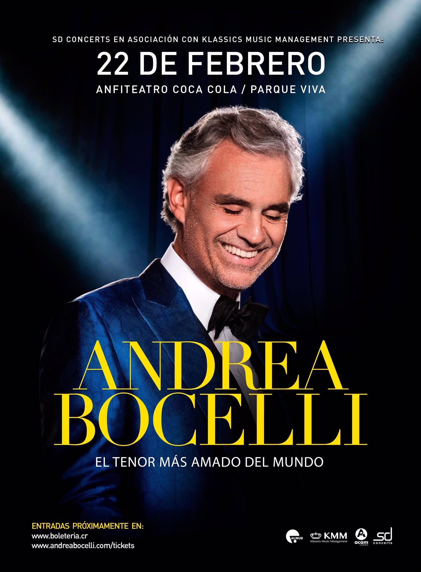 Bocelli Buon Natale.Andrea Bocelli On Twitter We Re Glad To Announce A New Concert In Sanjose Costarica On 22nd February 2018 The Concert Will Take Place At Anfiteatro Coca Cola En Parque Viva Tickets Will