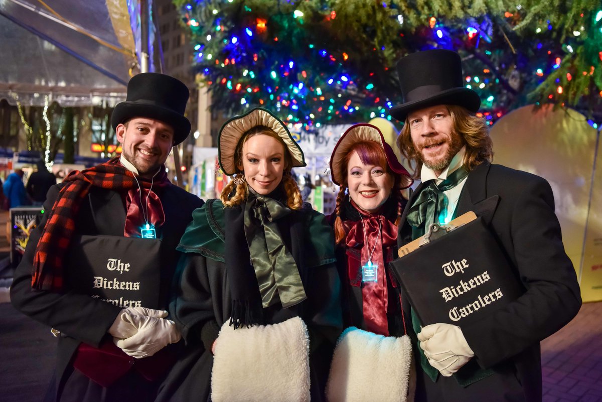 Have you experienced The Dickens Carolers? Holidays on the Transit Mall concludes this weekend with TWO performances by The Dickens Carolers. Catch them strolling along Yamhill and Morrison downtown TONIGHT from 5pm to 6pm, and SATURDAY from 12pm to 1pm!