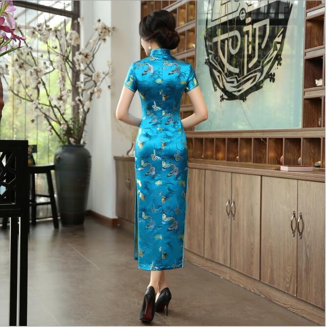 turquoise cheongsam