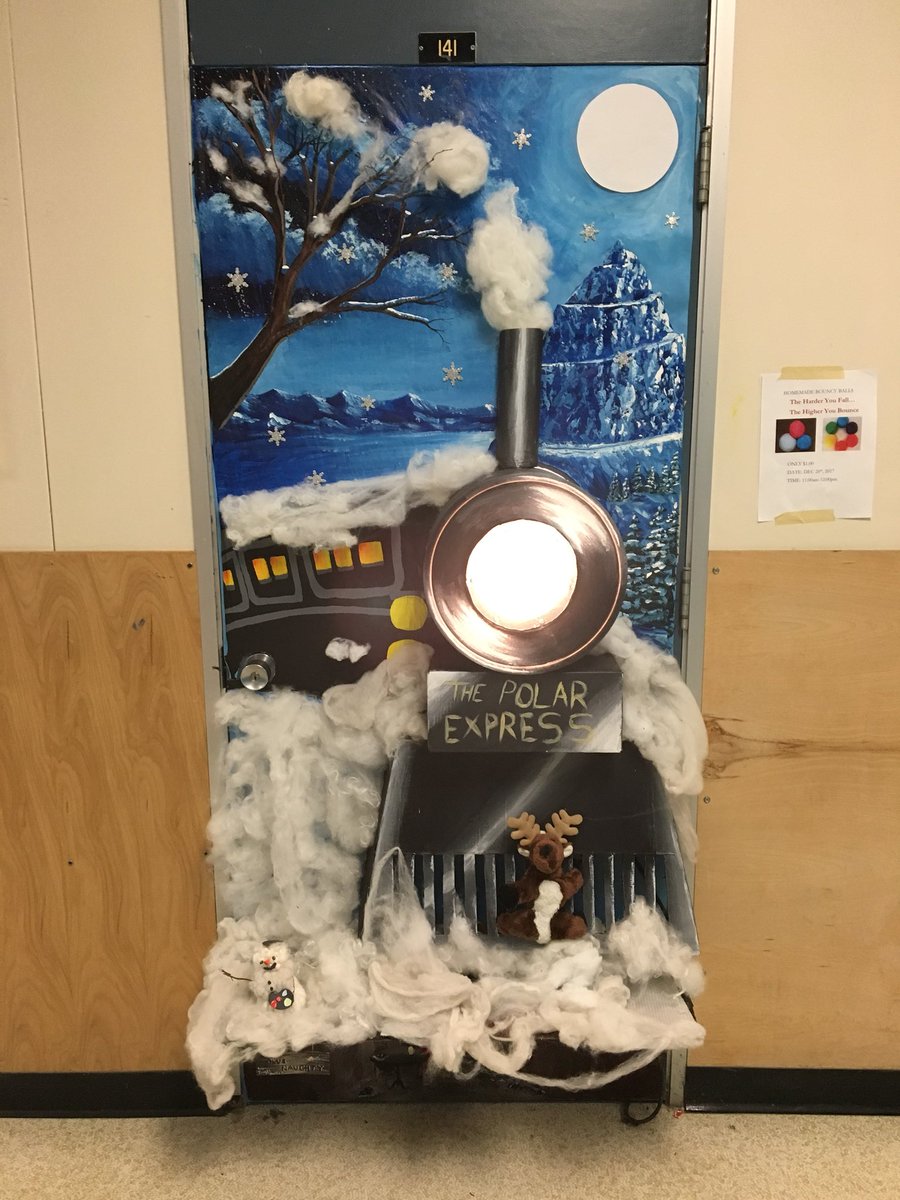 Polar Express Decorated Door Christmas Door Decorating Contest Diy | My ...