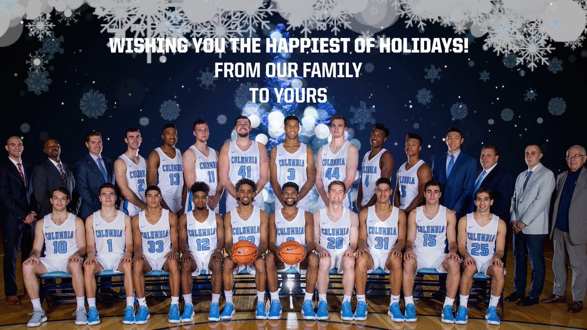 Happy Holidays from our family to yours! #ColumbiaMBB