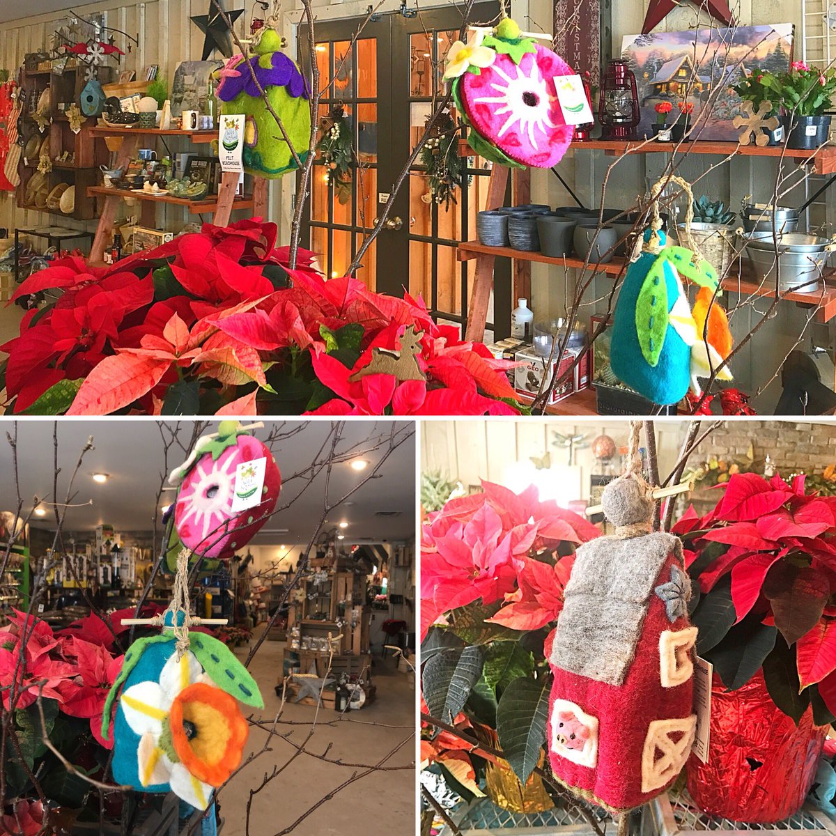 Our Richmond store has gotten in these unique yet functional felt birdhouses. They are made in Nepal and are a fair trade item. They are made from felted sheep’s wool.  These are going to sell out very fast - grab one for yourself or the backyard birder in your family!